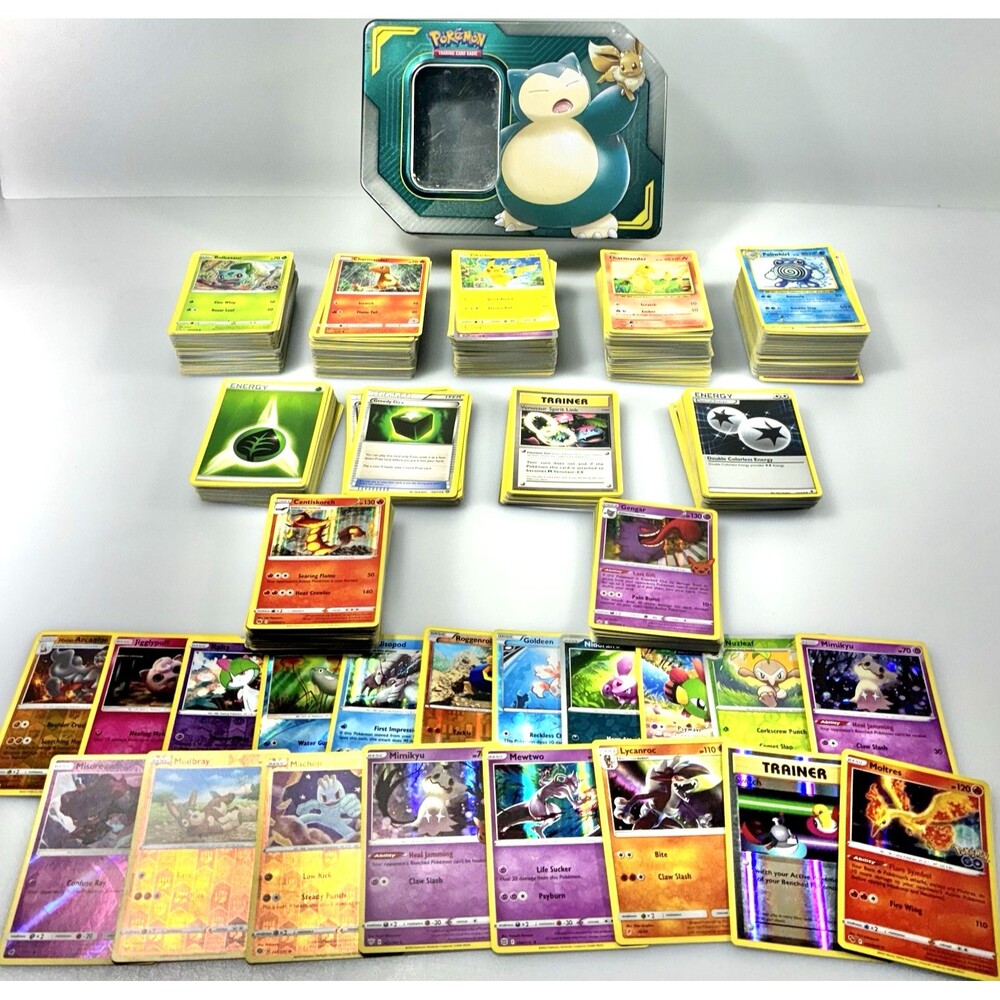 Pokémon TCG Trading Card Mixed Lot of 725 Modern Cards in Collectible Tin